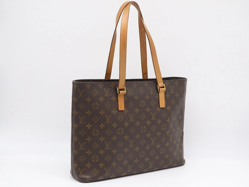 Louis Vuitton Monogram Canvas Luco Handbag Brown Leather